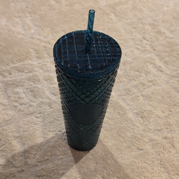 (J19) Starbucks Dark Green Tumbler 24 Oz. - Picture 3 of 5